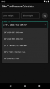 Bike Tire Pressure Calculator screenshot 1
