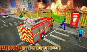 Fire Fighter Truck Real City Heroes screenshot 1