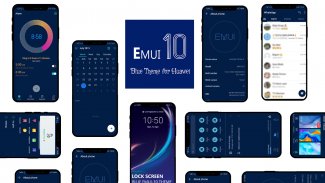 Blue Emui 10 Theme for Huawei screenshot 0