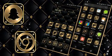 Gold Black Launcher Theme screenshot 4