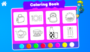Kitchen Cooking Coloring Book - Kids Coloring Pags screenshot 4