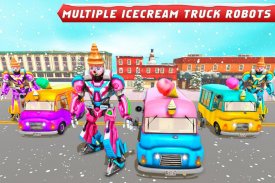 Ice Cream Robot Truck Game - Robot Transformation screenshot 4