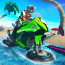 Water Surfer Bike Beach Stunts Race