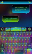 Rainbow Neon GO Keyboard Theme screenshot 2