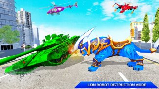 Army Tank Lion Robot Car Games screenshot 4