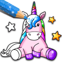 Libro para colorear unicornios Icon