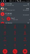 Dialer theme Droid L Red screenshot 2