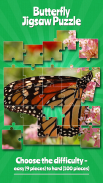 Mariposa Jogos de Rompecabezas screenshot 5