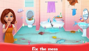 Home Cleanup and Wash juego de limpieza de la casa screenshot 6