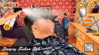 حلاق متجر شعر يقطع محاكاة شعر قطع ألعاب screenshot 3