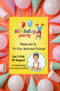 Birthday Invitation With Photo screenshot 0