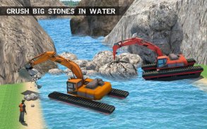 Acqua Surfista scavatrice Gru 3D Costruzione Luogo screenshot 11