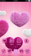 Fluffy Heart Pink Love Theme screenshot 3