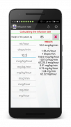 Infusion rate calculator screenshot 5