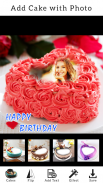 Photo on cake Birthday frame screenshot 0