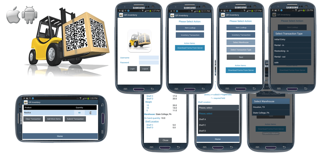 Загрузка мобильного приложения. QR Inventory. QR Inventory APK git.