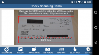 LEADTOOLS Check Scanning App screenshot 2