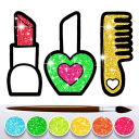 Glitter Beauty Coloring Book Icon