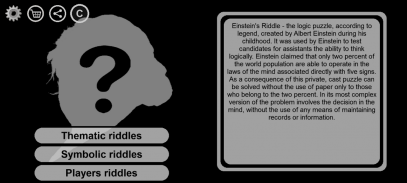 Einstein's Riddles Text Puzzle screenshot 1