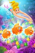 Mermaid - puzzle match-3 harta screenshot 3