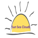 Sun Sea Clouds Icon