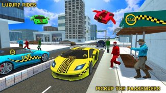 Flying Taxi Car Driving Games screenshot 3