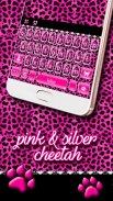 Glitter Pink Leopard Keyboard Theme screenshot 2