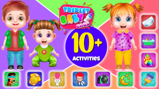 Triplet Chic Baby Care Games screenshot 3