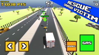 Crazy Road: Ambulance screenshot 1