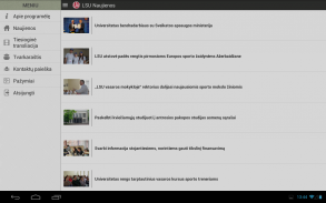 LSU Mobili aplikacija screenshot 3