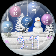 Christmas Snow HD Watch Face screenshot 9