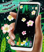 Jungle Live Wallpaper 🌴 Leaves and Flowers Themes screenshot 2