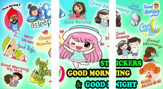 Good Morning & Night Stickers screenshot 0