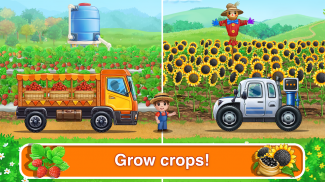 Tractor, car: kids farm games screenshot 0