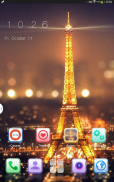 Night view of Paris theme screenshot 8