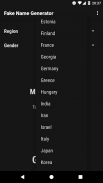 Fake Name Generator - 53 Countries - Male & Female screenshot 2