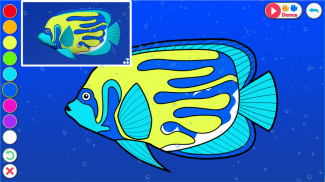 Dancing fishes 3D Coloring App screenshot 1