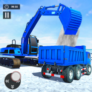 Snow Excavator Road Truck Game screenshot 2