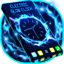 Electric Glow Clock Icon