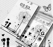 Black And White Launcher Theme screenshot 1