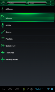 Poweramp skin Black Green screenshot 12