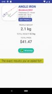 Profile Weight Calculator - Metals and Plastics screenshot 1