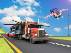 Car Transporter Flying Game 3D screenshot 5