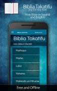 KJV Bible and Swahili Takatifu screenshot 0