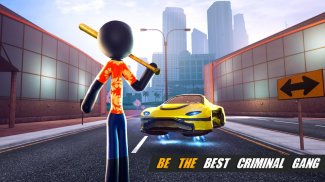 Stickman Gangster Thug City Crime screenshot 2