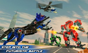 Wolf Robot Police Copter Games screenshot 9