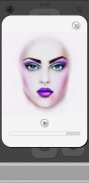 Download and color: Grayscale MakeUp Face Charts screenshot 0