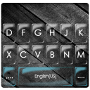Tech Black Glass tema do teclado Icon