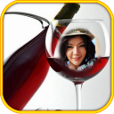 Wine glass Photo Frame Montage Icon