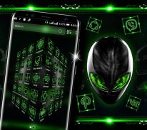 Alien Green Launcher Theme screenshot 3